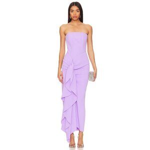 Solace London Strapless Lavender Dress